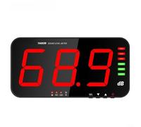 ComfyHarbor Sonomètre mural 30-130 dB, détecteur numérique de décibels de bruit avec grand écran LCD, enregistrement de données USB pour surveillance industrielle, noir