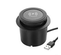 ComfyHarbor Station de chargement sans fil rapide 3 en 1 pour smartphones, montres intelligentes, écouteurs, design compact, prise USB, station de chargement en ABS, hub d'alimentation rapide 10 W