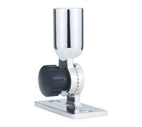ComfyHarbor Support d'antenne marine en acier inoxydable 316, base lumineuse réglable pour kayak, canoë, rafting, matériel résistant à la rouille, avec finition polie de précision
