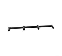 ComfyHarbor Support de canne à pêche à la carpe en alliage d'aluminium pour 4 cannes à pêche de 45 cm de long, noir, compatible avec détecteur de touche léger pour l'extérieur
