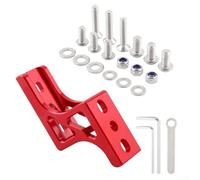 ComfyHarbor Support de montage avant à 3 trous avec extension pour vélo pliant Brompton, construction en alliage CNC 6061, surélève 25 mm et s'étend de 40 mm, design léger, facile à installer (rouge)