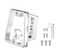 ComfyHarbor Support de rack avant en aluminium à 3 trous, pour vélo pliant, alliage 6061 pour support à dégagement rapide, avec vis M5/M6, accessoire d'étagère de vélo haute charge, noir (argent)