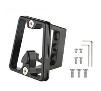ComfyHarbor Support de rack avant en aluminium à 3 trous, pour vélo pliant, alliage 6061 pour support à dégagement rapide, avec vis M5/M6, accessoire d'étagère de vélo haute charge, noir