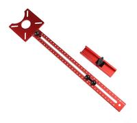 ComfyHarbor Support de rainure de fraisage en alliage d'aluminium avec base, gabarit de coupe circulaire pour le travail du bois pour outil de positionnement de guide de bord (B)