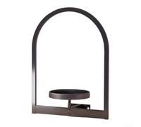 ComfyHarbor Support mural vertical en métal pour plantes grasses, herbes aromatiques, décoration de jardin, économie d'espace - Finition noire (hémisphère)