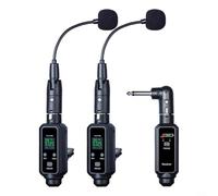 ComfyHarbor Système de micro sans fil pour saxophone avec émetteur récepteur, réponse en fréquence 40 Hz à 20 kHz, pour IR, batterie 800 mAh, noir (un et deux)