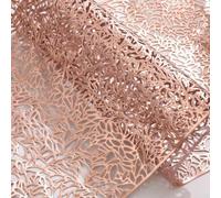 ComfyHarbor Table en PVC pour chemin de table de salon et de salle à manger avec matériau antidérapant (or rose)