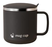 ComfyHarbor Tasse à café de voyage en acier inoxydable à double paroi avec couvercle, passoire à thé intégrée, cuillère à café pliable, design à large ouverture, pour la maison, le bureau, l'extérieur
