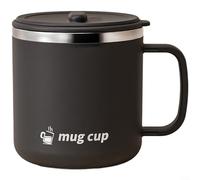 ComfyHarbor Tasse à café de voyage en acier inoxydable à double paroi avec couvercle, passoire à thé intégrée, cuillère à café pliable, design à large ouverture, pour la maison, le bureau, l'extérieur