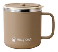ComfyHarbor Tasse à café de voyage en acier inoxydable à double paroi avec couvercle, passoire à thé intégrée, cuillère à café pliable, design à large ouverture, pour la maison, le bureau, l'extérieur