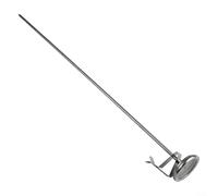 ComfyHarbor Thermomètre à compost de 50 cm en acier inoxydable haute précision pour jauge de cadran pour compost de jardin sans pile Argenté 50 cm