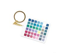ComfyHarbor True Summer Porte-clés d'analyse des couleurs portable avec ventilateur de palette pour la coordination de garde-robe et la sélection du maquillage, outil compact en métal et plastique