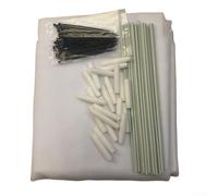 ComfyHarbor Tunnel de culture pour plantes de jardin avec structure de support, filet de protection, barrière en maille pour parterres de légumes et de fleurs (blanc, 400 cm)
