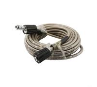 ComfyHarbor Tuyau de rechange haute pression de 10 m, matériau PTFE avec extrémités femelles M22 x 1,5 mm et double joint torique, comprend un connecteur M22 mâle-mâle pour machine à laver de voiture