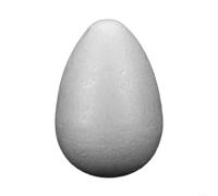 ComfyHarbor Œufs blancs en mousse de polystyrène pour loisirs créatifs et décorations saisonnières, finition légère et lisse pour peinture, perçage ou épingle, idéal pour Pâques (œuf creux de 20 cm)