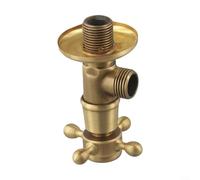 ComfyHarbor Vanne d'angle en laiton antique, vanne d'arrêt d'eau rétro avec finition galvanisée résistante à la rouille, robinet mélangeur chaud et froid pour salle de bain, cuisine, balcon