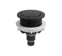 ComfyHarbor Vanne de chasse d'eau à double bouton poussoir de 38 mm, accessoire de robinet d'évier de salle de bain en ABS chromé, vanne de vidange manuelle d'économie d'eau, installation facile (noir