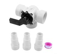 ComfyHarbor Vanne de contrôle du débit d'eau de piscine, inverseur 3 voies 3,8 cm, avec raccord de plomberie coulissant, pour système de spa de piscine