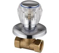 ComfyHarbor Vanne de douche dissimulée en cuivre, robinet mélangeur à ouverture rapide pour douches de salle de bain et systèmes d'eau solaire, fixation murale (A)
