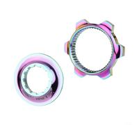 ComfyHarbor Verrou de moyeu pour vélo - Convertisseur de bague centrale vers adaptateur de disque à 6 boulons, pour vélo de montagne et de route, finition anodisée en alliage d'aluminium 6061 en noir