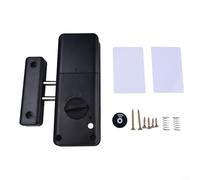 ComfyHarbor Verrou électronique de porte pour carte à puce - Système de sécurité intérieur - Entrée sans clé numérique - Contrôle d'accès à la carte IC - Pour porte en bois - Noir