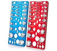 Comfylichi Vérificateur de Filetage 34 écrous et boulons, Taille des boulons et jauge de Filetage, 15 métriques et 19 Tailles Standard avec règle en Pouces et cm, identifie Rapidement Les Tailles