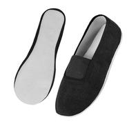 Comfyouth Chaussures de Gymnastique Respirantes pour Filles et garçons - Semelle en Cuir de Vachette - Unisexe - Noir