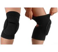 Comfyouth Genouillère pour Volleyball 20mm d'épaisseur en Mousse - Genouillère Noire Anti-chute - Support de Genou Extensible - Genouillère pour Danse, Basketball, Course et Sports