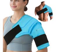 Comfytemp Poche de Glace pour l'Épaule, 3D Sac de Glace Réutilisable, Thérapie par le Chaud et le Froid pour le Soulagement de la Douleur de l'Épaule, Tendinite, Fit l'Épaule Gauche et Droite（S/M)