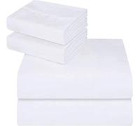 ComfyWell Drap-Housse très Profond pour lit Double, Poche Profonde de 35 cm, Tissu en Microfibre brossée Douce, résistante au rétrécissement et à la décoloration. Lit Double (135 x 190 cm), Blanc