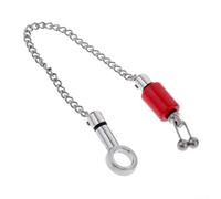 Comgooldool Bobines indicateurs de pêche au carburateur avec clips et chaînes en acier inoxydable renforcés, 22 cm de longueur, poids 19 g, pour pêche à la carpe, sangle, alarme de morsure (rouge)