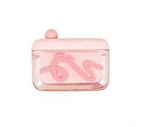 Comgooldool Boîte de fil dentaire compacte en plastique Rose Bleu