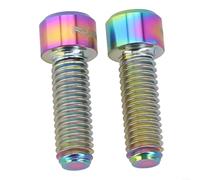 Comgooldool Boulon de serrage de manivelle pour Shimano-ULTEGRA-HollowTech, M6 x 18 mm en alliage de titane, boulons de fixation de bras de manivelle pour composants de vélo de route, VTT (arc-en-ciel