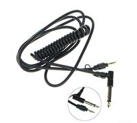 Comgooldool Câble audio en spirale de 3,5 mm pour casque Beats Pro Detox, cordon auxiliaire rétractable avec prise jack 6,5 mm, prise en forme de L pour studio et voyage, fil de rechange, 1,5 m