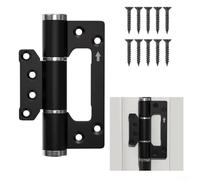 Comgooldool Charnière de porte hydraulique avec amortissement réglable à fermeture amortie, 13,2 x 9,2 x 1 cm, charnière invisible en alliage d'aluminium pour portes en bois, capacité de charge de 59