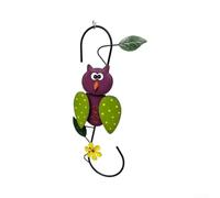Comgooldool Crochet en S en forme de hibou en fer pour décoration de jardin - Support mural robuste pour plantes, lanternes, carillons éoliens - Accessoire extérieur, terrasse, balcon //29 x 13 cm