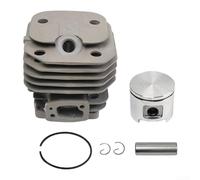 Comgooldool Cylindre de tronçonneuse à alésage de 48 mm et kit d'assemblage de piston pour moteur 61 multicouches chromé, pièce de rechange d'ingénierie de précision pour réparation de coupe de bois