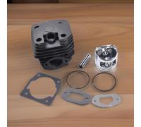 Comgooldool Cylindre et piston de tronçonneuse de 44/45 mm de diamètre avec anneaux, broches, joints pour tronçonneuses à essence 52 cc, pour remplacement fiable d'équipement de coupe extérieur (58 cc
