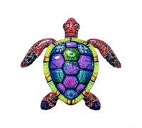 Comgooldool Décoration murale tortue en fer, décoration de jardin en métal robuste avec design complexe, résistante aux intempéries, pour clôture, terrasse, cour, décoration d'intérieur unique pour