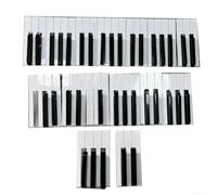 Comgooldool Ensemble de touches de piano 36 touches blanches et noires en plastique ABS pour réparation de piano droit, finition brillante (C)
