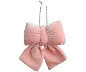 Comgooldool Grand nœud de Noël rose en velours 28 cm Décoration de vacances