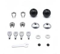 Comgooldool Kit de connecteurs de câble métallique, pour machine à poulie de 5 mm et 6 mm, ensemble de réparation de câbles en acier et plastique, pour station de fitness à domicile (pour câble de 6