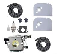 Comgooldool Kit de réparation de carburateur pour tronçonneuse modèles 009 et 010 avec bougies d'allumage, filtres à air, joints de tuyau de carburant pour révision du moteur et outils de jardin