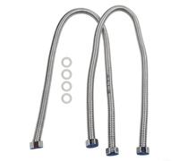 Comgooldool Lot de 2 raccords flexibles en acier inoxydable ondulé pour chauffe-eau à gaz et chaudières murales, 1 m, en acier inoxydable 304, haute température