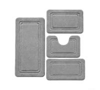 Comgooldool Lot de 4 tapis de bain en mousse à mémoire de forme | Mousse à mémoire de forme à séchage rapide, absorbe l'eau instantanément, dos antidérapant, lot de 4 pièces