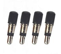 Comgooldool Lot de 4 valves de vélo Alligator avec capuchon, insert de valve anti-retour sans ressort pour valves Dunlop, pour pompes à main standard pour un gonflage facile, 4 pièces