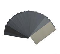 Comgooldool Lot de 45 feuilles de papier abrasif humide et sec en carbure de silicium 22,9 x 9,1 cm, grain assorti 120-7000 pour polissage automatique du bois, du métal, ensemble de papier abrasif