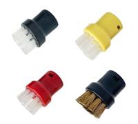 Comgooldool Lot de 8 buses en nylon et laiton pour nettoyeur vapeur SC1 SC2 SC3 SC4 SC5 SC6 SC7 CTK10, pour modèles Karcher, kit de nettoyage robuste, pour carrelage, four, joint, 21 x 26,5 x 40 mm