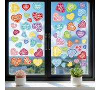 Comgooldool Lot de 9 autocollants en PVC double face en forme de cœur pour fenêtre - Étanche - Pour la Saint-Valentin, la maison, une fête de mariage, une porte, des décorations en verre, anti-marques