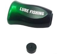 Comgooldool Lot de boutons de moulinet de pêche en fibre de carbone pour Daiwa SLP, STRADIC, SIENNA et SAHARA - Couleur dégradée - 4,9 g - Noir, violet, rouge, vert, bleu (1 ensemble noir